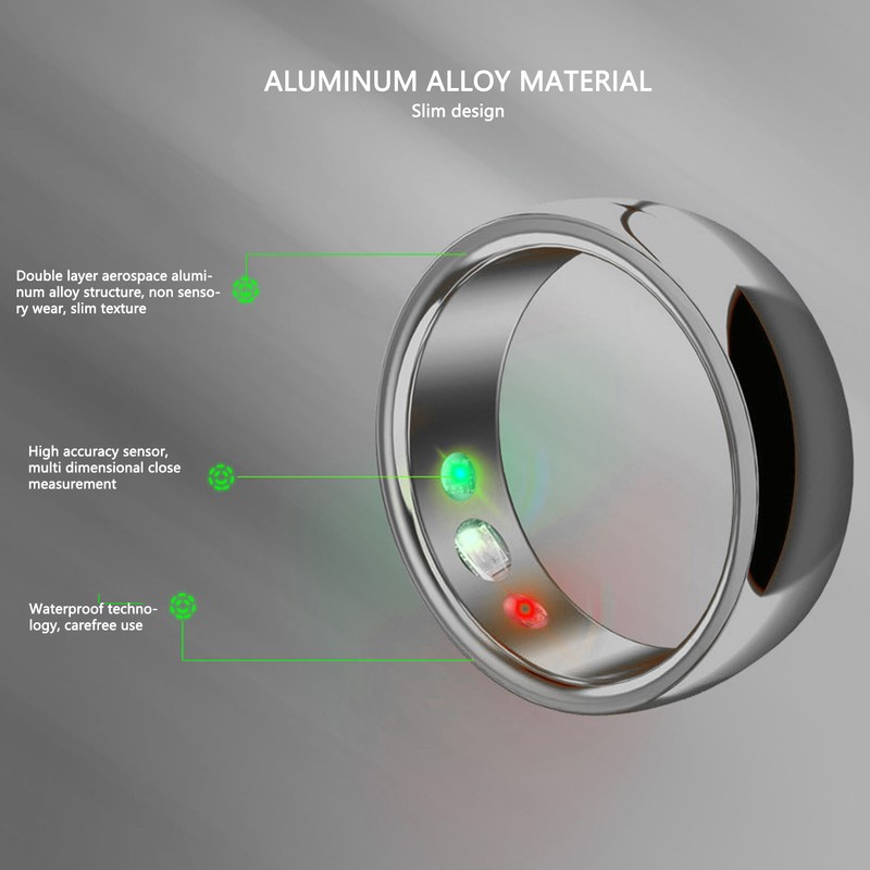 Smart Ring Health Tracker IP68 Waterproof Step Counting Sleep Tracking