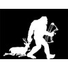 Stickers Decals (Color Black) 6" Long Side Bigfoot Sasquatch Bow