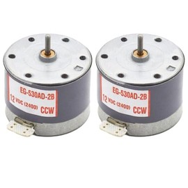 2Pcs 530 Motor DC 6V 9V 12V 2400RPM-EG-530AD-2B/2F Micro-motor CW/CCW DIY Parts (12v CCW)