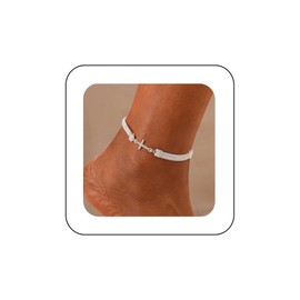Yienate Boho Anklet Bracelets Chunky Rope Ankle Chain Gold/Silver Statement Cross/Infinity/Palm Anklet Summer Beach Foot Chain Jewelry for Women and Girls
