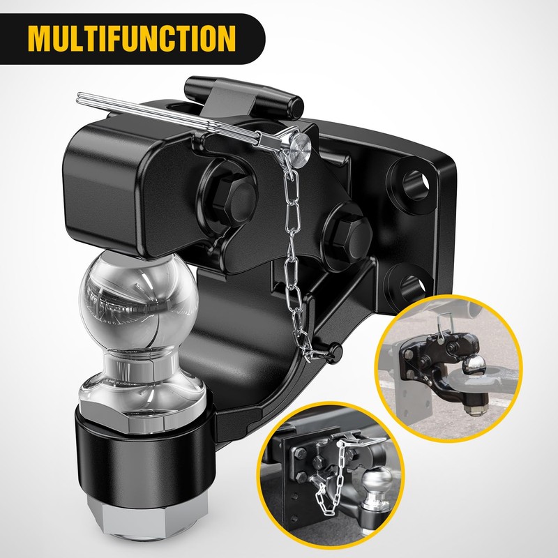 Nilight Pintle Hook Trailer Hitches Receiver Hook Combination 2” Hitch