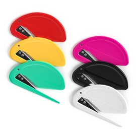 Tiergrade Pack of 6 Letter Openers, Safe Envelope Mail Slitter with Razor, Box Package Opener Paper Cutter, Ideal for Home Office