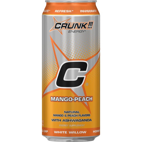 CRUNK!!! Energy Mango-Peach 16oz 24pack