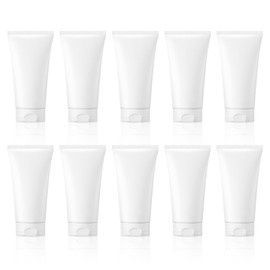 apvok 10 Pack Refillable Empty Squeeze Bottle Plastic Soft Tubes Small/mini Travel containers for Lotion toiletries Shampoo Creams Liquid TSA Approved Travel Accessories with Flip Cap (20ml)
