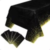 Grupo Carnavallia 6 Manteles Desechable Rectangular Negro Puntos Fiesta