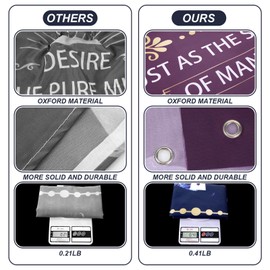 Hahafelt 4 Pcs Church Banners with Scripture 2ft x 6ft Oxford Cloth Church Banners for Sanctuary Wall Worship Christian Bible Verse Banner Welcome Inspirational Religious Hanging Sign for Church Decor