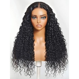 UNICE Bye Bye Knots Wig Mixed Curls Water Wave and Jerry Curly Fluffy Wig 13X4 Lace Front Pre Everything Wigs Glueless Human Hair Pre Plucked Pre Cut Bleached Knots 150% Density 16 Inch