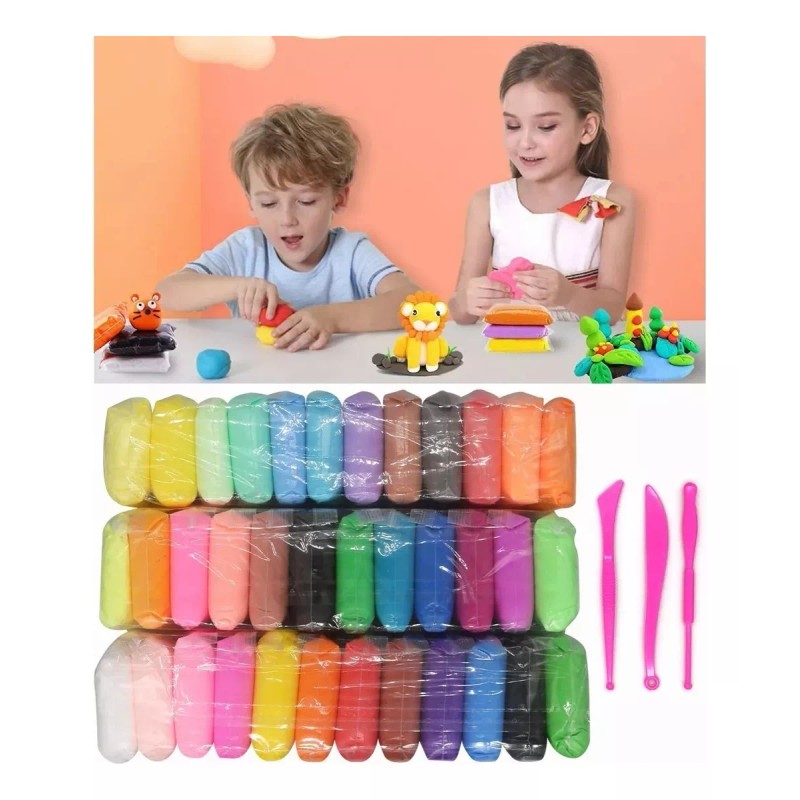 RIVERSOFY Foamy Moldeable 96 Piezas Diferentes Colores, Plastilina