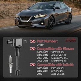 Set of 6 Ignition Coil Packs & Spark Plugs FIT Nissan Maxima, Altima, Murano, Pathfinder, Infiniti G35, EX35, JX35 3.5L V6, Replaces UF550 22448JA10C 5C1727