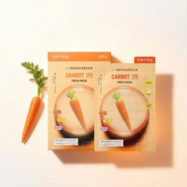 Bring Green Carrot Vita Fresh Mask 20g 10 sheets / 브링그린 당근비타 프레시 마스크 20g 10매