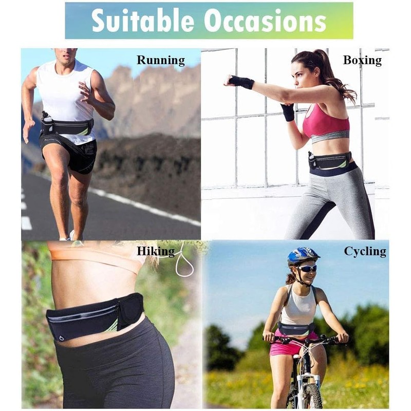 Hydration Running Belt/Water Bottle Waist Pack - Waterproof & Reflective