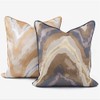 Blue and Gold Decorative Throw Pillow Covers,18x18, Modern, Stylish,Unique,Decorative Cover