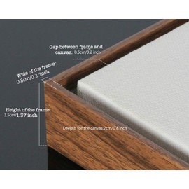 GVS-ART DIY Floating Frame for 8X10/20.3X25.4cm Stretched Canvas,0.6-0.8"/1.5-2cm Deep.Picture Art Wall Décor,Art Canvas Brown Frame,a Frame Kit,Cut to Pieces,No Canvas Included