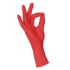Herrmann Red Nitrile Gloves, S, Pack of 100, Red, Latex-Free,