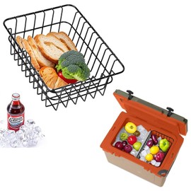 Cooler Basket for RTIC 32 QT Ultra-Light Coolers, Stainless Steel Storage Dry-Goods Basket, Keep Smaller Items Dry-Goods Basket, Compatible with Rtic Ice, Dividers, Locks RTIC Cooler Accessories etc.