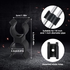 Timgle 4 Pcs Bimini Top Hardware Bimini Top Pole Clamps Bimini Bop Parts for Boats Pole Clamp Holder Boat Clip for Anti Rattle Bimini Brace Rowing Boat Dinghy Kayaks Accessories, Black