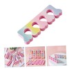 SAFIGLE 30Pcs Manicure Toe Separators Gradient Heart Shape Soft Nail