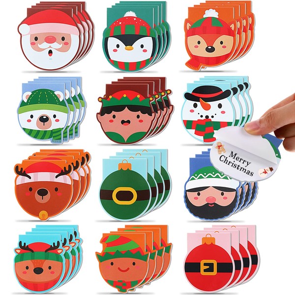 48 Pcs Christmas Mini Notebook Small Christmas Notepads Christmas Pocket