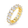 18k Gold Plated Womens Eternity Wedding Band Oval Cut Cubic