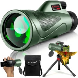 12X60 Monocular for Adults - HD Vision with Smartphone Adapter, Ideal for Birding, Hunting, and Camping.