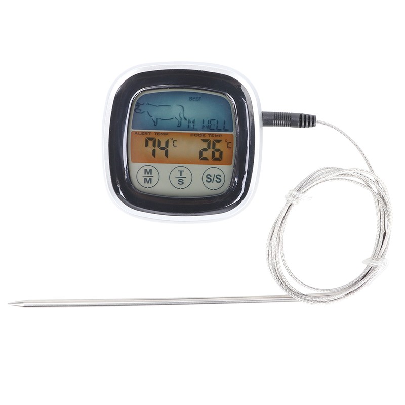 Touchscreen Electronic Thermometer Digital BBQ Oven Cooking Meat Thermometer for