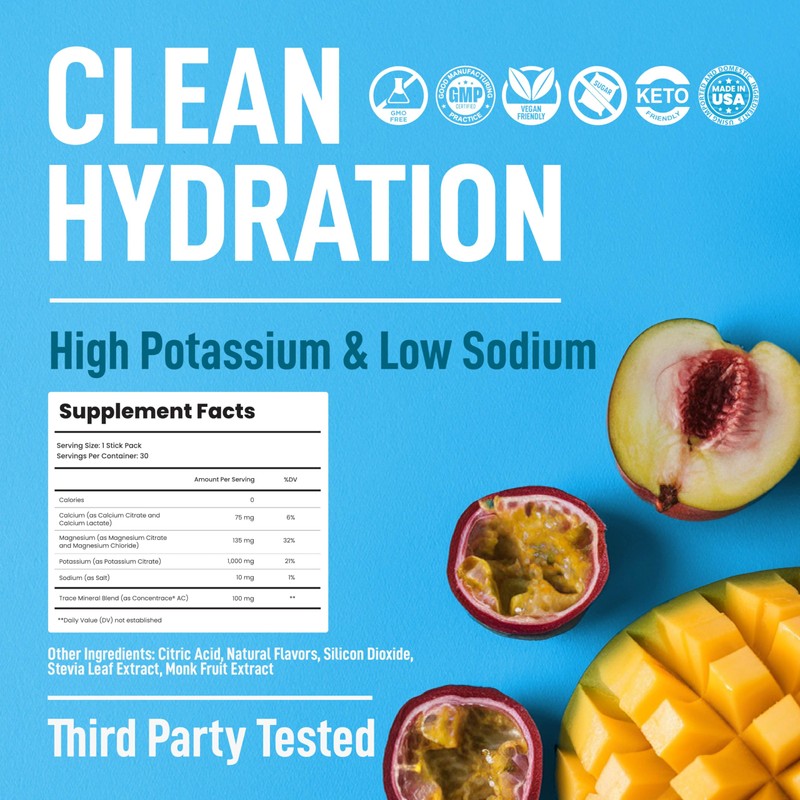 Keppi Electrolytes Powder Packets Tropical Flavors 30 Servings – No