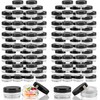 200 Pcs Empty Sample Containers with Black Lids Mini Plastic