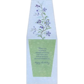 Designer Greetings Blue Flowers on Brown Die Cut Top Fold Age 85 / 85th Birthday Card for Him