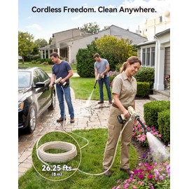 TaskStar Portable Cordless 1250PSI High Pressure Power Washer