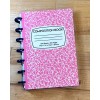 Handmade Pink Composition Book Front and Back Cover Set 4