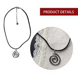 Y2K Swirl Pendant Necklace for Women Emo Necklaces Fairy Grunge Necklace Jewelry Gifts for Women (1061)