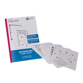 ARTZT neuro Eye Trainer Set of 15 with Various Vision Test Boards DIN A4 | Eye Boards for Eye Training, Coordination, Balance | Includes Instructions White, DIN A4