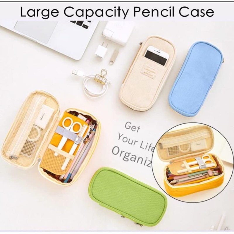 Big Capacity Pencil Pen Case Office College School Large Storage