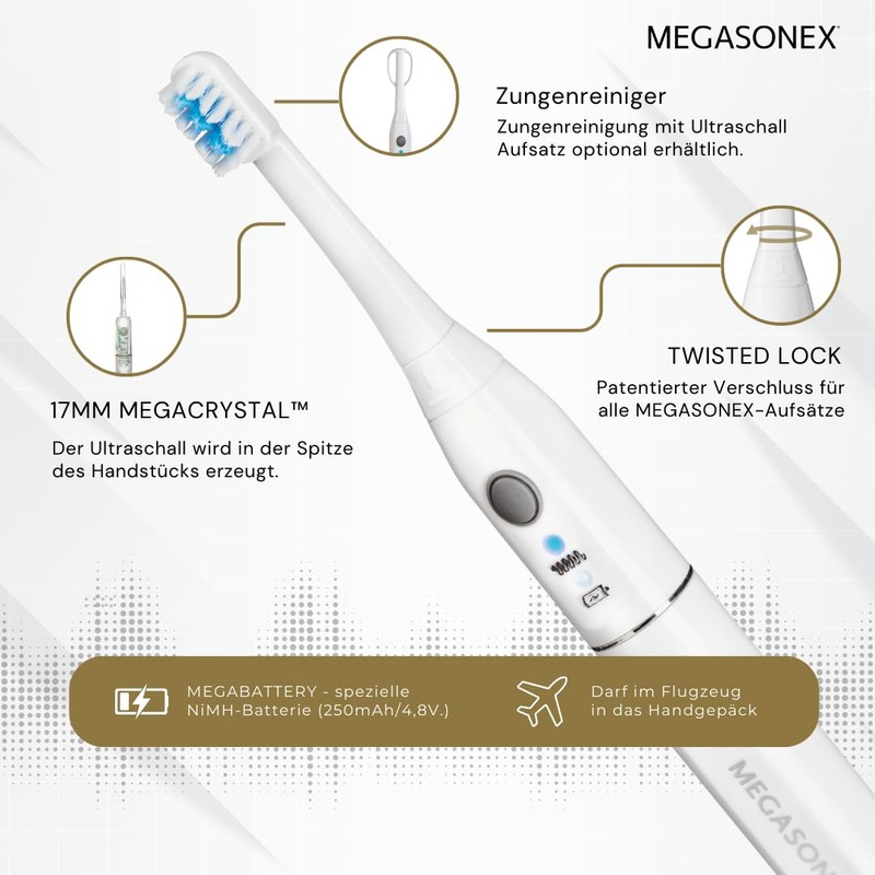 6x Megasonex Brush Heads Zig-Zag Medium