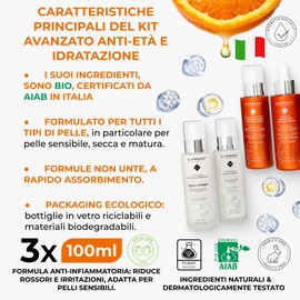 Geschenke für Frauen/Männer Set Gesichtspflege Intensive Feuchtigkeit | Hyaluron Serum Retinol Kollagen Gesichts Creme BIO 400ML |Hautpflege Anti-Falten Anti-Aging Geschenkset |Premium Sensible Haut