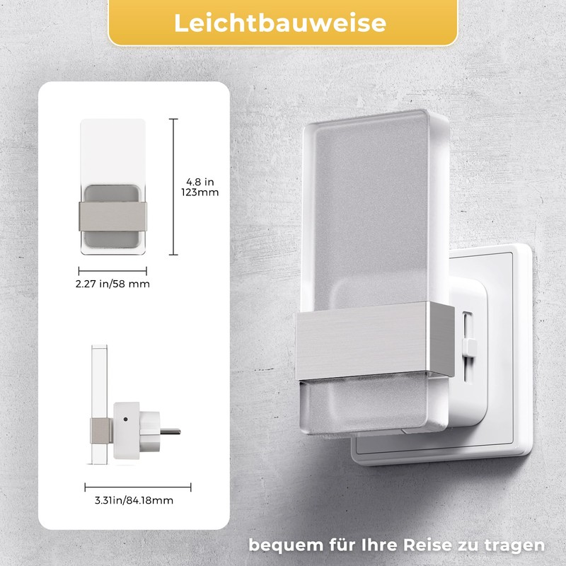 LOHAS-LED Night Light Socket with Twilight Sensor, Night Light Dimmable,