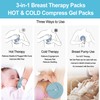 Breast Therapy Ice Packs with Soft Covers, Hot and Cold