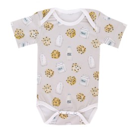 Copper Pearl Short Sleeve Bodysuit Baby: Ultra Soft Bodysuits for Newborns, Boys, Girls, and Infants - Stylish, Comfortable, Overlap Shoulders, Premium Knit Fabric - Chip, 3-6 Months
