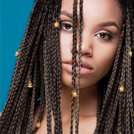 RED by Kiss Dreadlock Jewelry Braid Charms Hair Cuffs for Women Braiding Hair Pendants Decoration Clips 3PCS