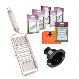 Gigant 4-Way Vegetable Slicer with 6 Additional Inserts Stainless Steel The Multi Slicer, Cabbage, Cucumber Slicer and Parmesan Grater in One