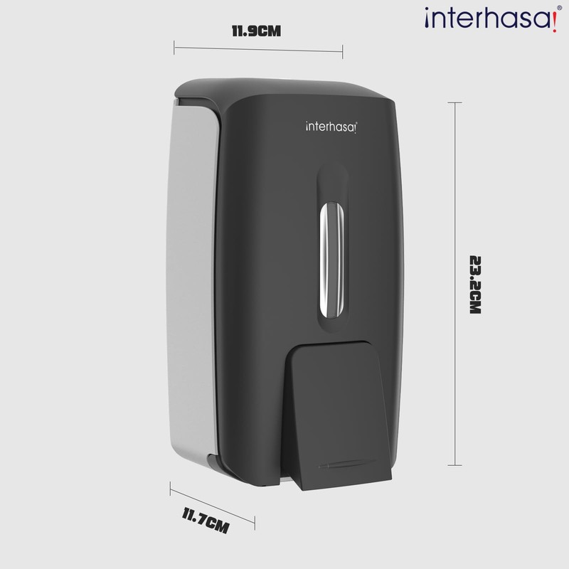 Interhasa! Soap Dispenser Manual Press Wall Mounted Dispenser 800ml/28oz Hand