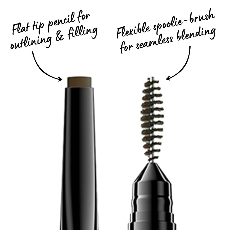 NYX Professional Makeup Precision Brow Pencil, Dual Ended with Flat