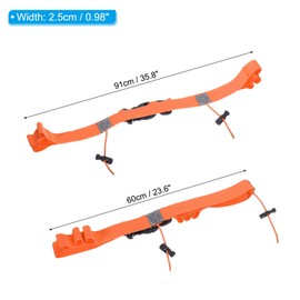 PATIKIL Elastic Triathlon Running Belt, 2 Pack Adjustable Race Number Belt Race Belt Bib Holder with 6 Energy Gel Loops for Marathons Racing Cycling, Orange