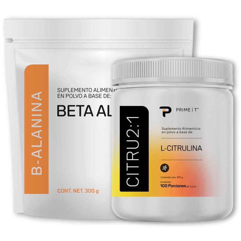 Primetech Nutrition Combo Citrulina Malato y Beta Alanina Pre Entreno