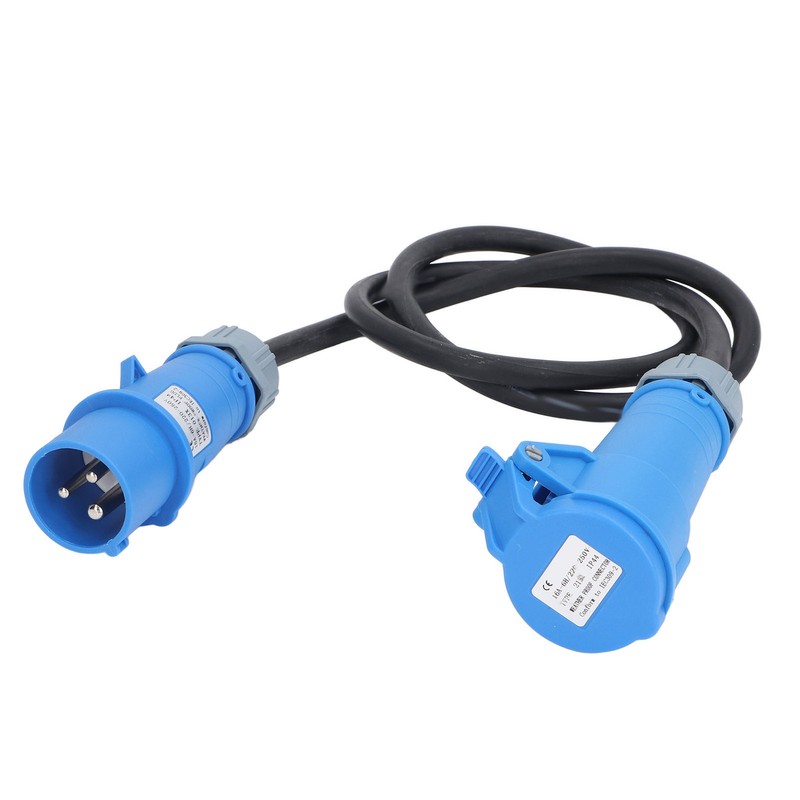 Camping Adapter Cable Male to Female 16A Coupling High Current