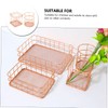 Ciieeo 2PCS Rose Gold Iron Art Storage Basket Nordic Style