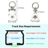 TSBS 20 Pack Ceiling Curtain Rollers, Sliding Track Gliders with