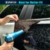 Gloss Forged Carbon Fiber Vinyl Wrap for Cars Black, 1ft