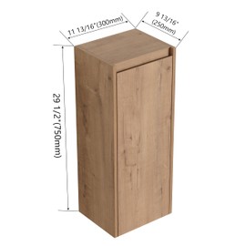 Malwee 12" Wooden Storage Cabinet with Door, Assembly Required