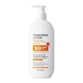Sunscreen Lotion UVA & UVB Protection SPF 90+ PA++++, Sonnencreme Sonnenschutzlotion Leichte Formel gegen Hautalterung, Nicht Fettend mit Hohem UV-Schutz, Sonnenschutzmittel